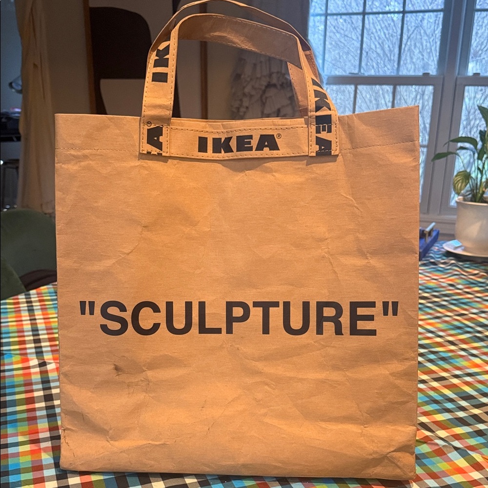 Virgil Abloh IKEA Tan 'SCULPTURE' Tote. Size Large